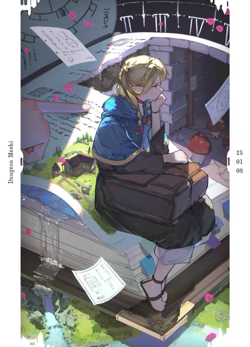 #Illustration│Dungeon Meshi - "Can Magic Cook Up a Solution?" 🌸🗺

Artist: @ilmn25 