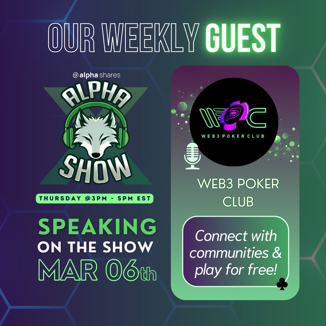 Alpha Shares (@alphashares) on Twitter photo Step into the future of poker with
<a href="/Web3PokerClub/">Web3 Poker Club</a>, where cutting-edge blockchain technology meets the timeless thrill of Texas Hold’em!
Experience a vibrant community-driven platform that’s redefining the game.
Whether you’re a seasoned pro or a casual player, Step into the future of poker with
<a href="/Web3PokerClub/">Web3 Poker Club</a>, where cutting-edge blockchain technology meets the timeless thrill of Texas Hold’em!
Experience a vibrant community-driven platform that’s redefining the game.
Whether you’re a seasoned pro or a casual player,