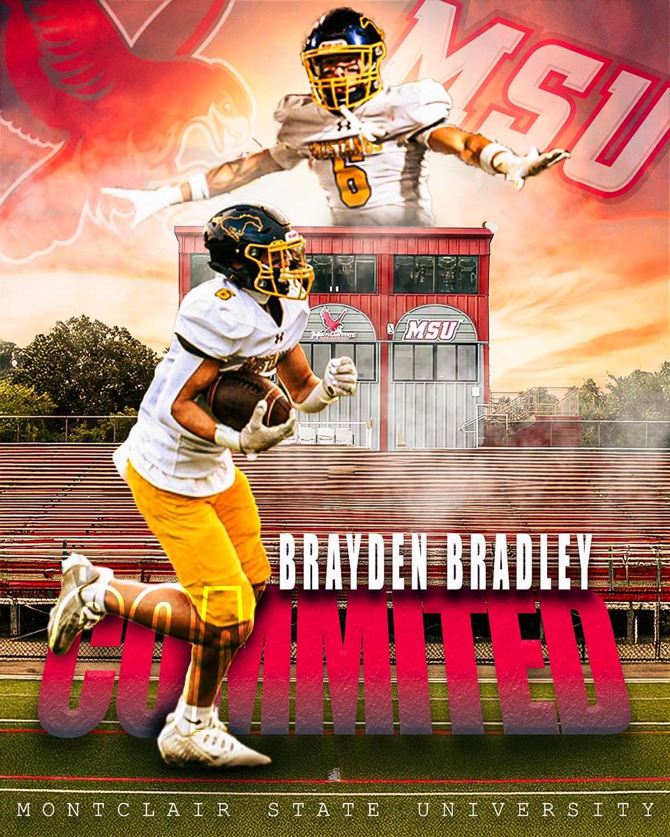 Brayden Bradley (@braydenbrad22) on Twitter photo After a lot of thought and hard work, I’m proud to commit to continuing my football career at Montclair State University. I’m grateful for the support from my family, coaches, teammates, and friends who have helped me along the way.
<a href="/CoachPalazz/">Coach 🅿️alazz</a> <a href="/CoachLiamNelson/">Liam A. Nelson</a> <a href="/stevensciarappa/">Steven Sciarappa</a> After a lot of thought and hard work, I’m proud to commit to continuing my football career at Montclair State University. I’m grateful for the support from my family, coaches, teammates, and friends who have helped me along the way.
<a href="/CoachPalazz/">Coach 🅿️alazz</a> <a href="/CoachLiamNelson/">Liam A. Nelson</a> <a href="/stevensciarappa/">Steven Sciarappa</a>