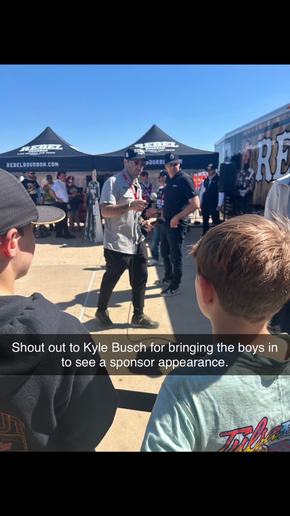 Acker Motorsports (@ackermotorsport) on Twitter photo Spending the day at <a href="/COTA/">Circuit of The Americas</a> ran into a buddies Dad (<a href="/KyleBusch/">Kyle Busch</a>) at the #RebelBourbon sponsor appearance! #NASCARatCOTA Spending the day at <a href="/COTA/">Circuit of The Americas</a> ran into a buddies Dad (<a href="/KyleBusch/">Kyle Busch</a>) at the #RebelBourbon sponsor appearance! #NASCARatCOTA