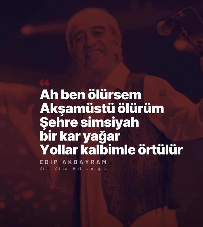 Öyle bir zamansız gidiş ki bu gel de
'ALDIRMA GÖNÜL' 😔

#EdipAkbayram 💫