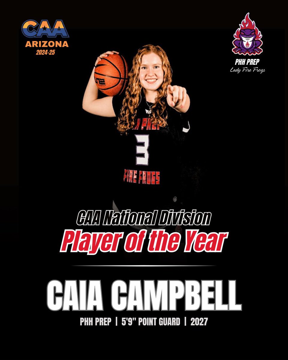 PHH PREP GIRLS BASKETBALL (@phhprepladyfire) on Twitter photo Congrats to <a href="/CaiaCampbell/">Caia Campbell</a> on being selected the CAA National Division Player of the Year!! π₯πΈ Congrats to <a href="/CaiaCampbell/">Caia Campbell</a> on being selected the CAA National Division Player of the Year!! π₯πΈ