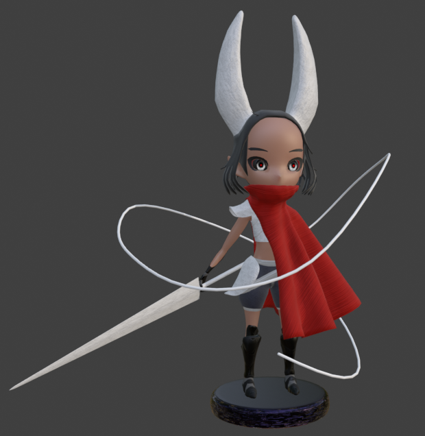 struve333's tweet photo. Well, I think I've finished the model. 

Now I just need to prepare the render... knowing my PC, it will be against the render XD.

#blender #hollowknight #Hornet #3DModeling #3DCG https://t.co/u4wdL9racJ