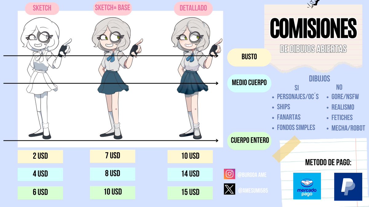 AmeSumi585's tweet image. ✨¡¡Comisiones abiertas!!🎨
Envíenme un MD si les interesa o si tienen dudas📩
- abro hilo para portafolio y condiciones si quieren chequearlo.

#dibujos #comiciones