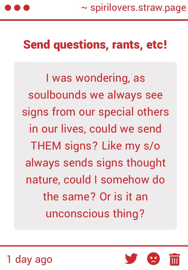 SpiriLovers's tweet image. #spiriluvgimmicks

Hi! I like this question … I’d think it’s possible to send signs back to them as long as you set the intention! If you can’t communicate directly there’s no guaranteed way to know if they received, but I’d think so if they send more signs in return. -🧁
