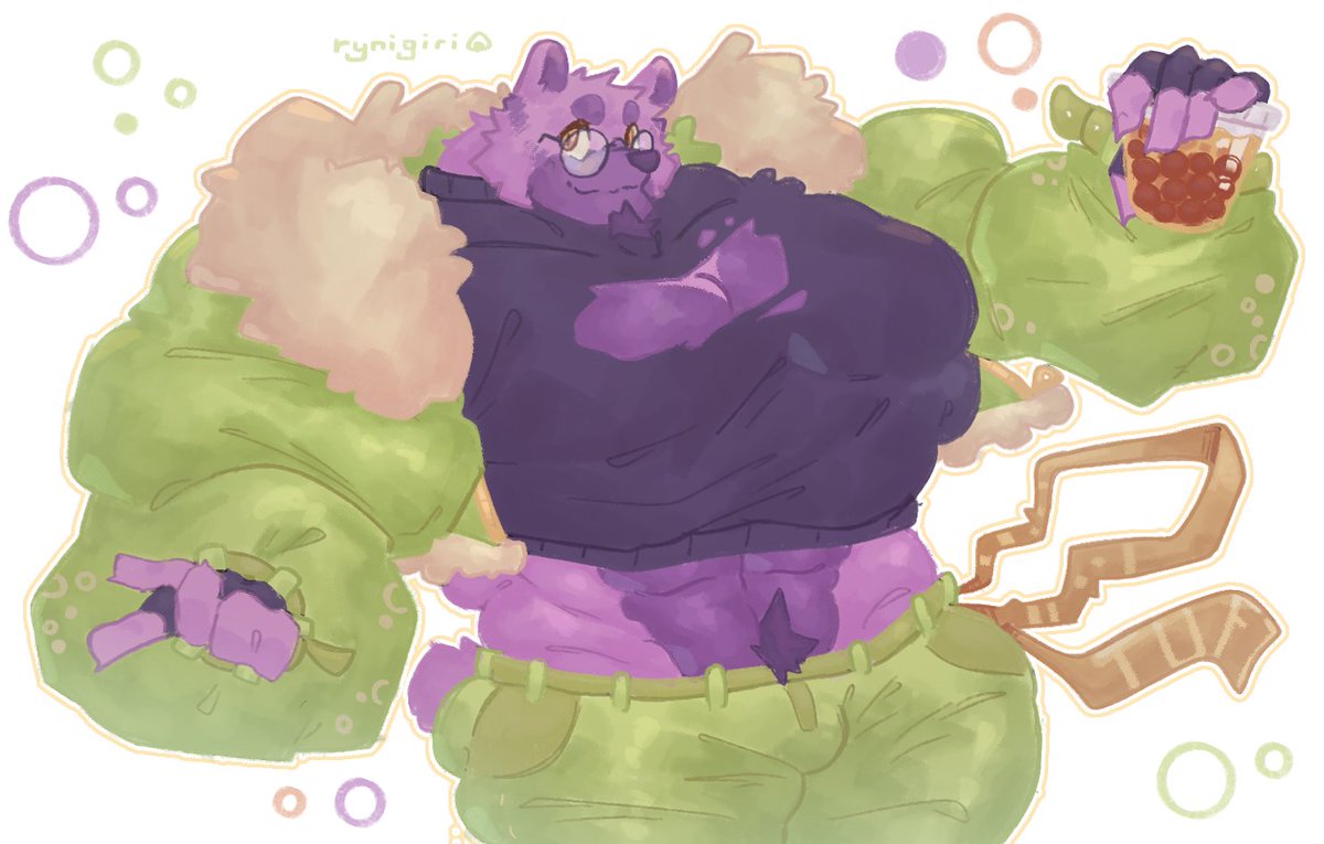 Boba 🧋
Comm for <a href="/tuftbubble/">Tuft 💜🧋🐻 wants to hug you!</a>