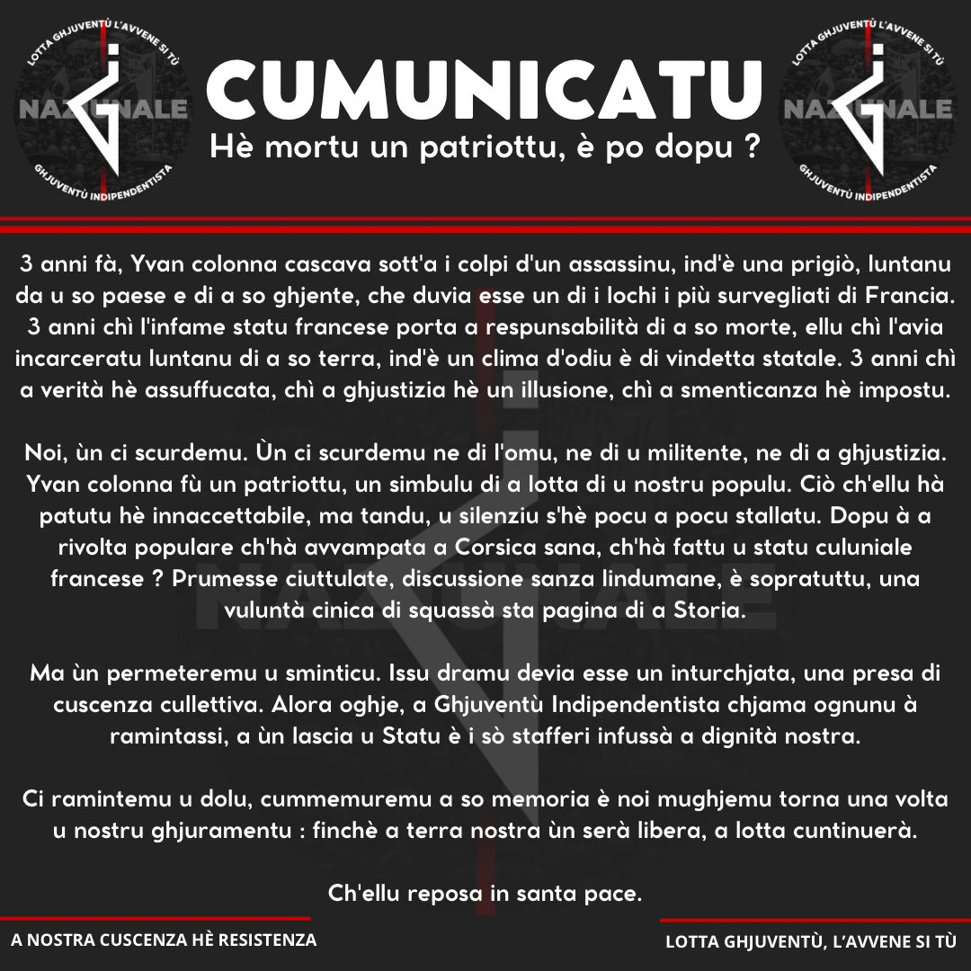 Ghjuventù Indipendentista tweet media