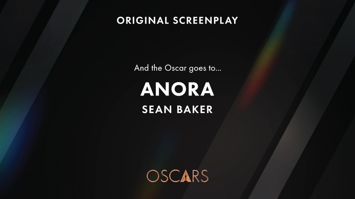 This win shines like a 4-carat diamond ring!
Congratulations to Sean Baker on the Oscar for Best Original Screenplay. #Oscars