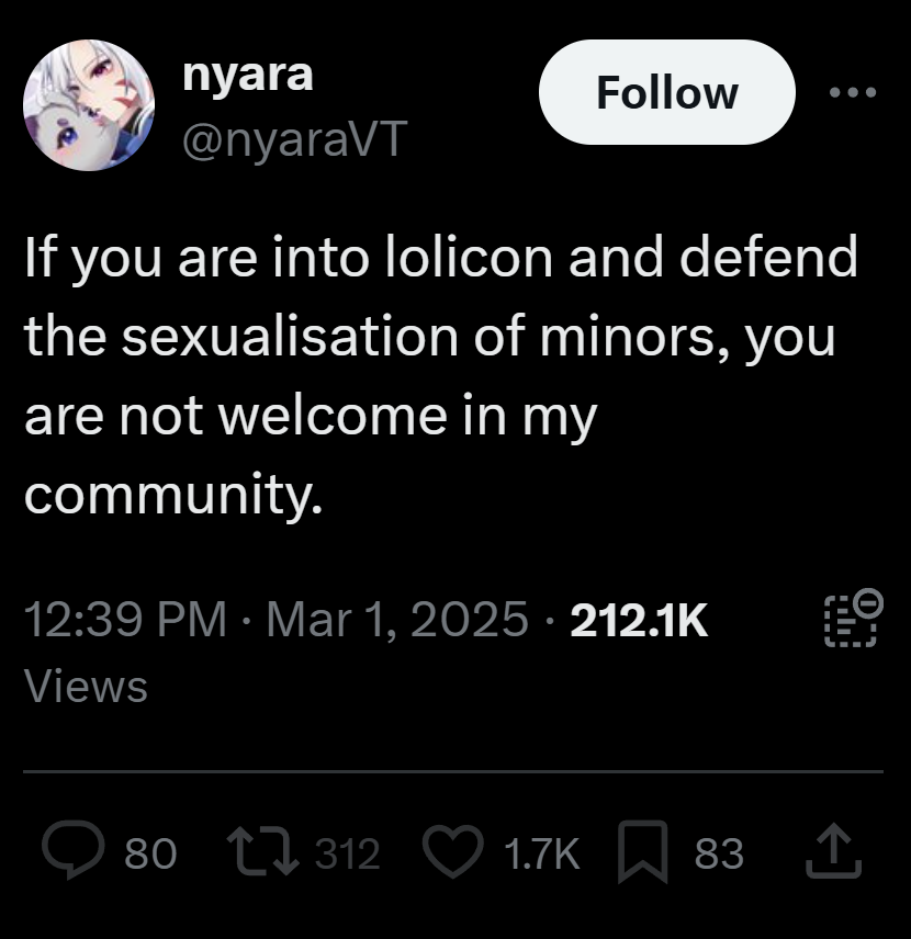 Rev_says_desu's tweet photo. -calls people predators over fictional content

-proudly shares that they're trying to groom real children

Many such cases! https://t.co/s6JnpaI0w8