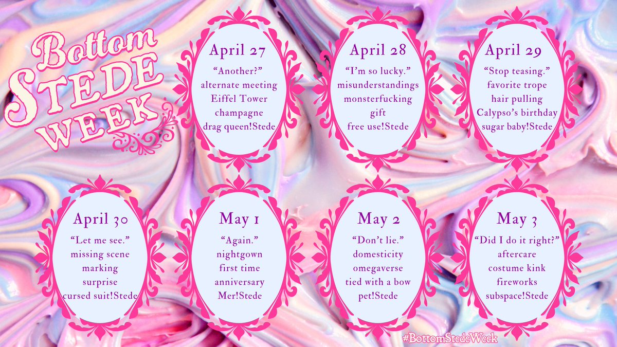 We may be celebrating our birthday, but we thought you would all like a little something as well 🍑🎉

#BottomStedeWeek 
#BottomStedeWeekTurnsOne