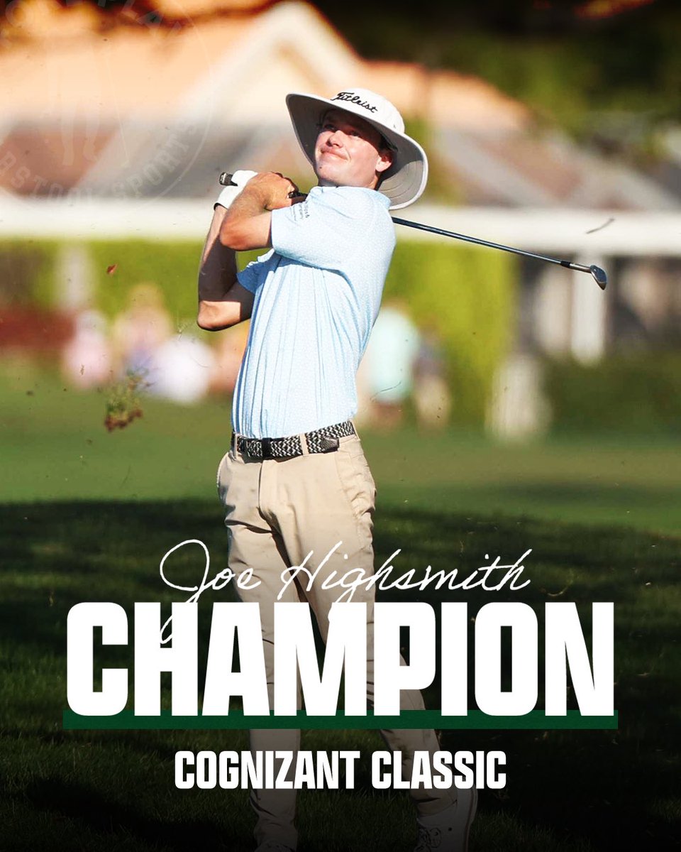 ForePlayPod's tweet photo. JOE HIGHSMITH. FROM CUT LINE TO WINNER.

LOWEST FINAL 36 HOLE SCORE IN COGNIZANT HISTORY. WHAT A WEEKEND. https://t.co/MgHuxgJg9e