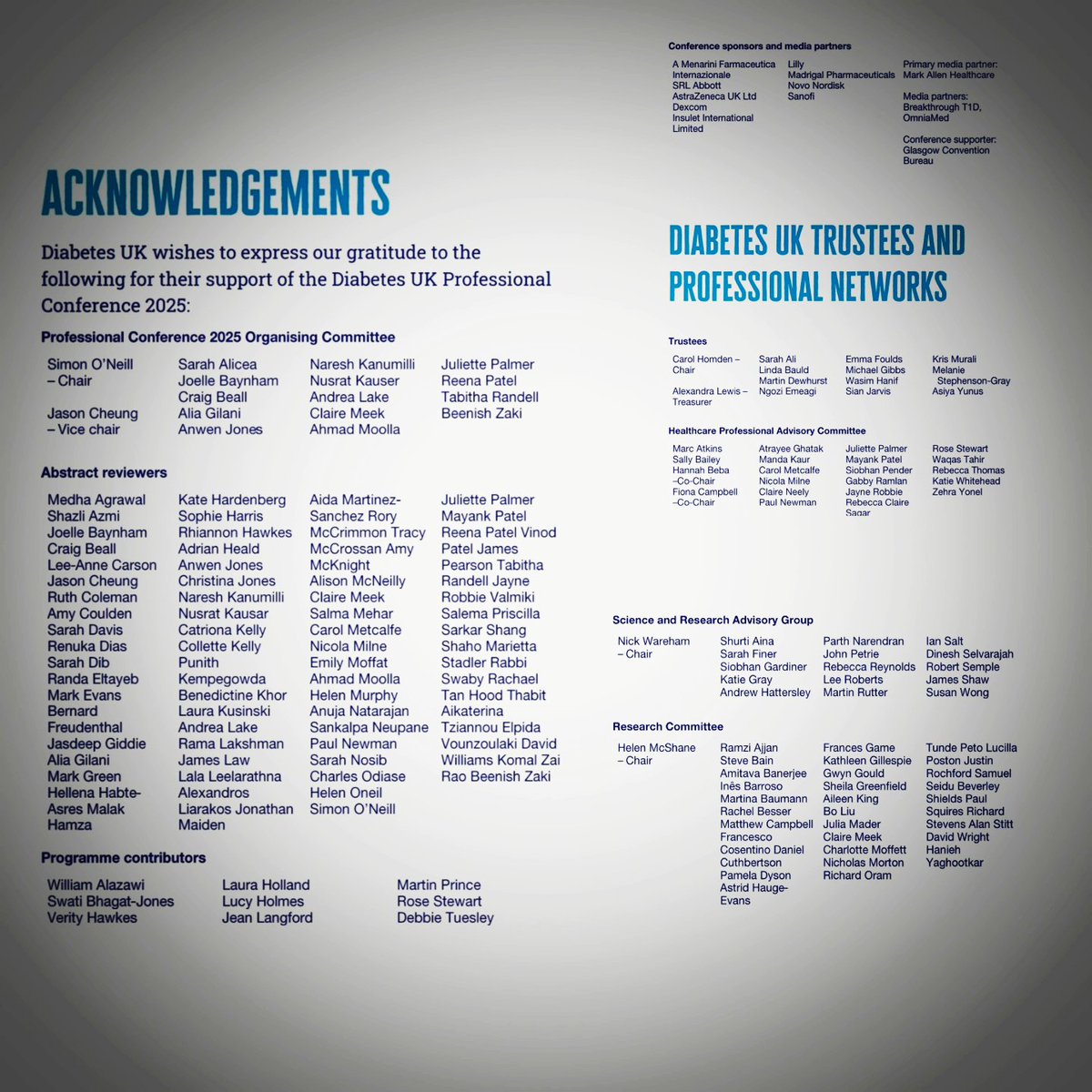 reena (@reena99214749) on Twitter photo last but not least #gratitude Thank You to everyone on the list & co-chairs & all those that submitted and presented #abstracts that made #DUKPC25 a success & to <a href="/SECGlasgow/">Scottish Event Campus</a> 🩵 <a href="/DiabetesUKProf/">Diabetes UK Professionals</a> <a href="/DiabetesUK/">Diabetes UK</a> <a href="/ctmarshallceo/">ColetteMarshall</a> <a href="/DrJas_Cheung/">Dr “Jason” Wui Hang Cheung</a> 🙏🏽 last but not least #gratitude Thank You to everyone on the list & co-chairs & all those that submitted and presented #abstracts that made #DUKPC25 a success & to <a href="/SECGlasgow/">Scottish Event Campus</a> 🩵 <a href="/DiabetesUKProf/">Diabetes UK Professionals</a> <a href="/DiabetesUK/">Diabetes UK</a> <a href="/ctmarshallceo/">ColetteMarshall</a> <a href="/DrJas_Cheung/">Dr “Jason” Wui Hang Cheung</a> 🙏🏽