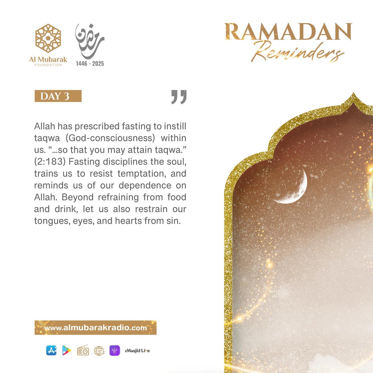 Al Mubarak Foundation – Ramadan 2025 Appeal

Support families in need this Ramadan by donating Iftaar packs filled with nutritious food.

£20.00 - Small Family
£40.00 - Large Family 

Donate: Launchgood.com/IftaarPack

<a href="/MrAlMubarak/">Al Mubarak Foundation</a>