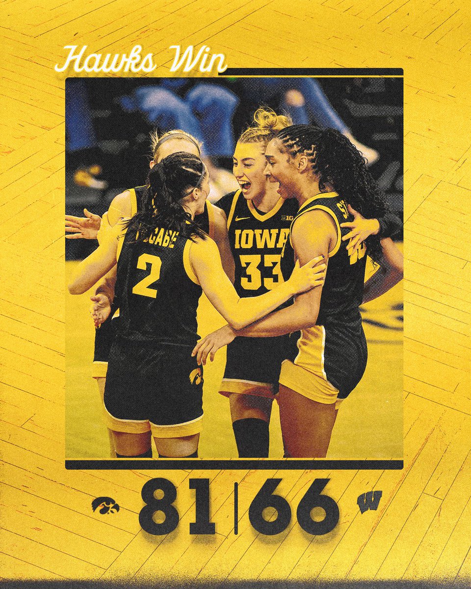IowaWBB's tweet photo. Senior Day Dub 👏

#Hawkeyes https://t.co/rhzuevWArj
