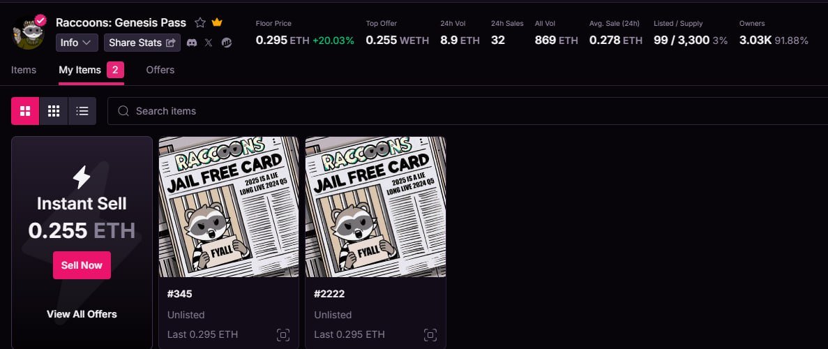 Hayatınızın fırsatı ile geldim !

2 kişiye <a href="/RcoonsNFT/">Raccoons</a> Genesis Pass'den 1 er tane veriyorum! 🦝 

Bu post'a RT yapmanız yeterli süre 24 saat !