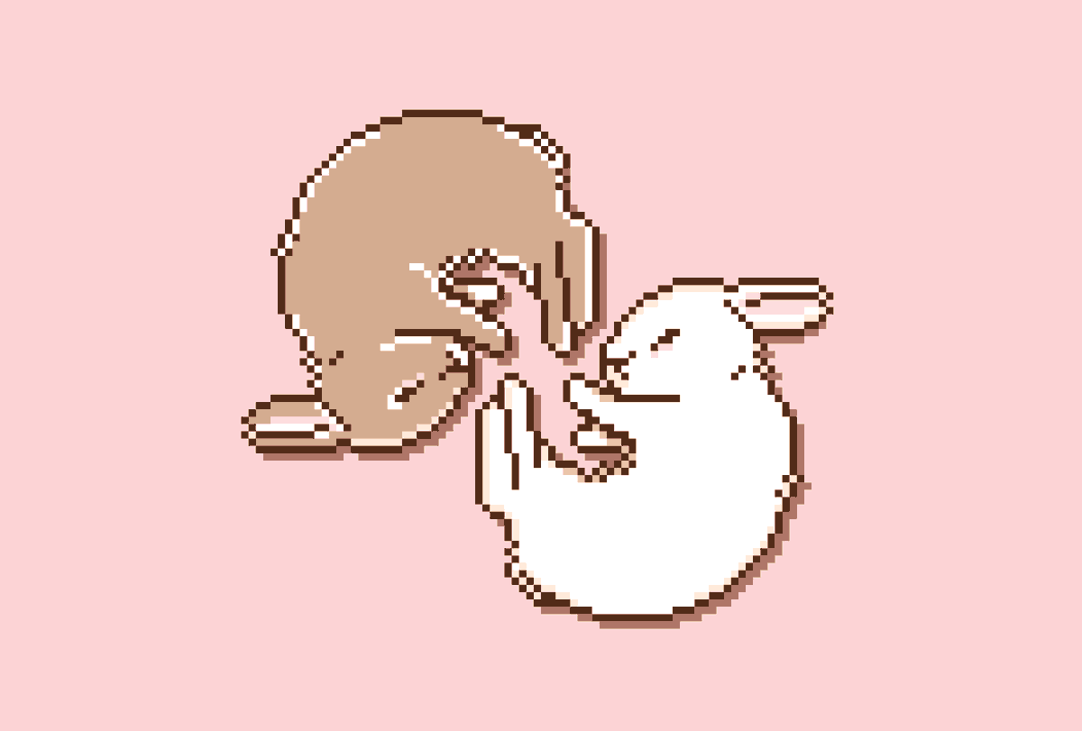 69_stack's tweet photo. 本日（3/3）は #うさぎの日 ということでかわいいうさぎドットたち
#pixelstackart https://t.co/eHdjpnpX1f