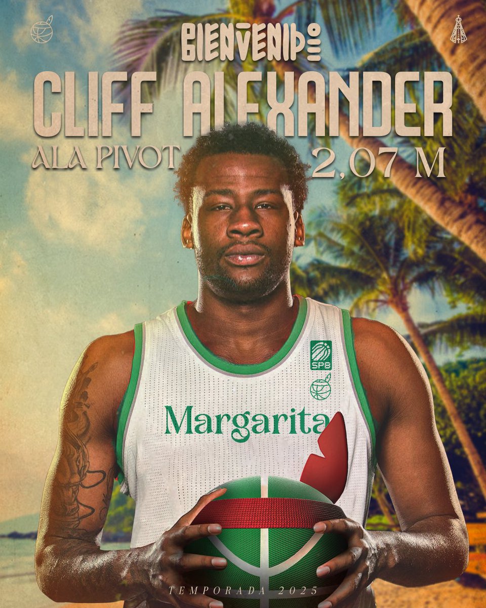 Y llegó nuestro 3er importado para esta temporada: 𝗖𝗟𝗜𝗙𝗙 𝗔𝗟𝗘𝗫𝗔𝗡𝗗𝗘𝗥 💪🏽🏹

Este ala-pívot estadounidense de 2.07 metros, trae al equipo experiencia y trayectoria profesional de importantes ligas de clase mundial, como la NBA😎👊🏾

#VamosTribu