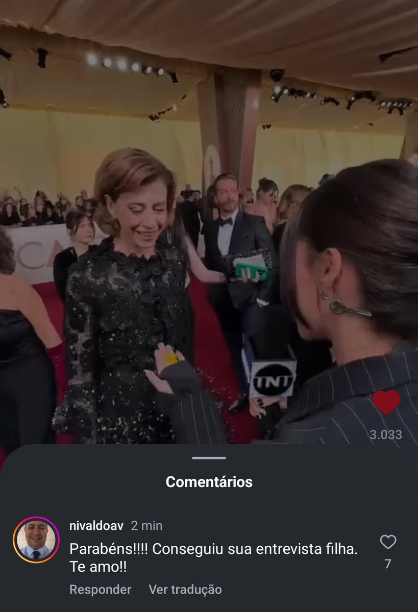 o pai da jornalista que entrevistou a Fernanda 🥹