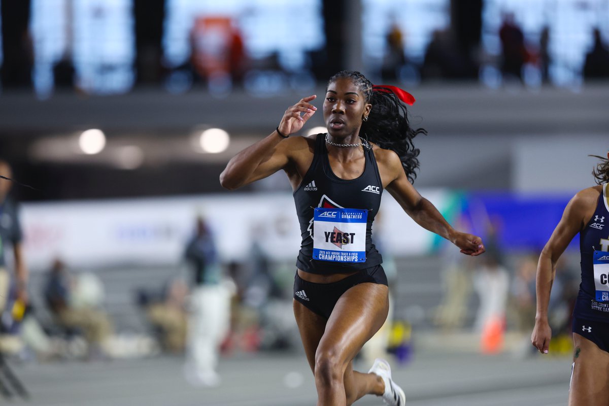 On to the 60m finals 🫡

Kiyah Yeast runs a PR time of 7.32 in the 60m prelims to qualify for tomorrow's final

#GoCards