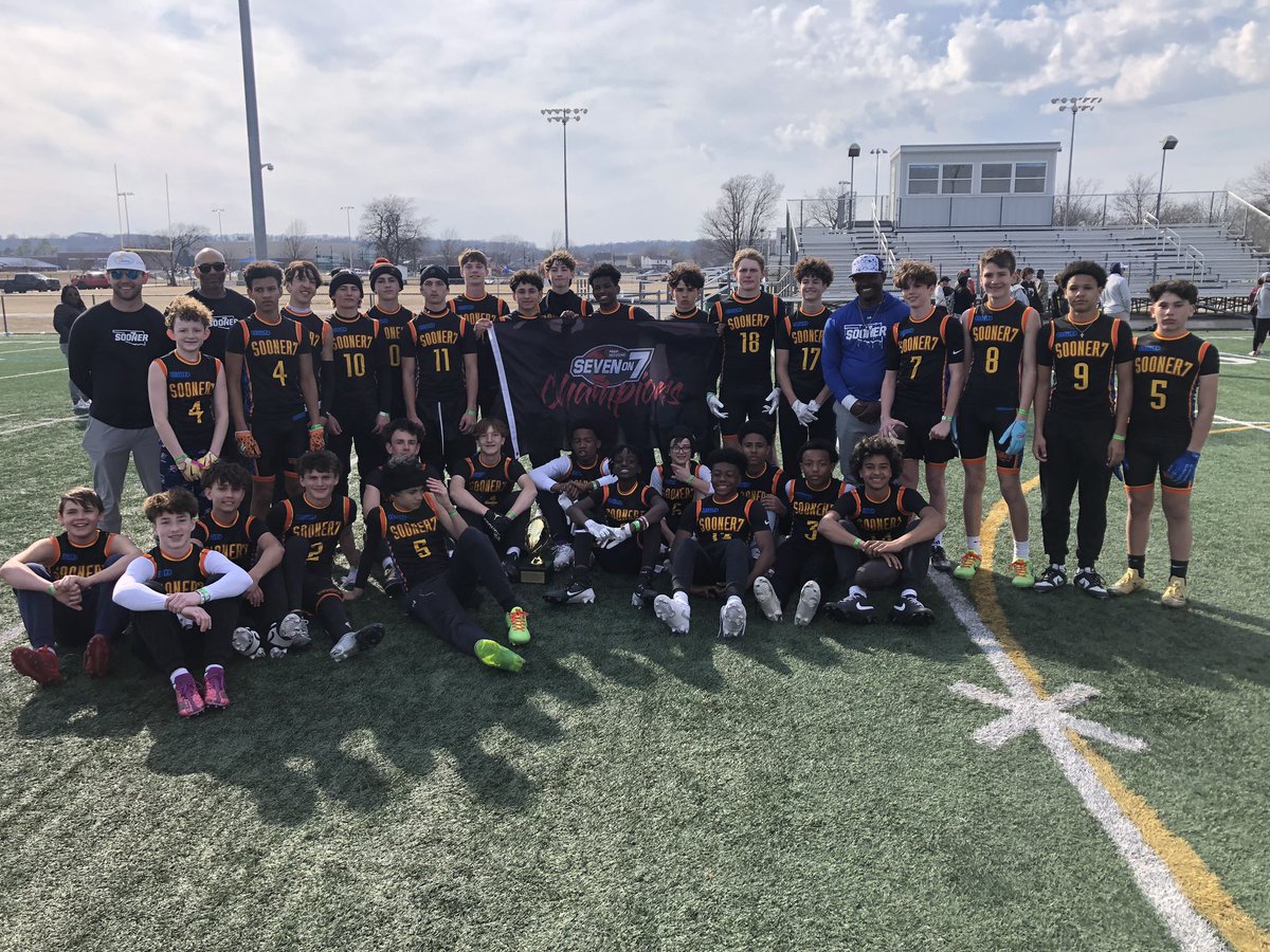 Congrats to <a href="/Sooner7v7/">Sooner7</a> on winning the #PRZSoonerStateShootout 14U title game in a championship match-up featuring two Sooner 7 squads! #PRZ7v7