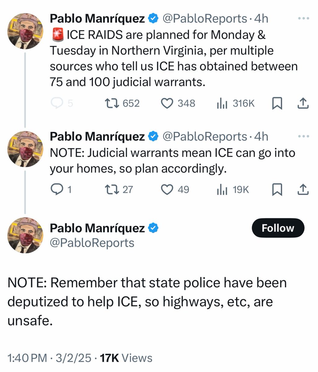 Libs of TikTok (@libsoftiktok) on Twitter photo Why is this reporter leaking details on ICE raids and operations and telling illegals to “plan accordingly”??? <a href="/TheJusticeDept/">U.S. Department of Justice</a> might want to look into this Why is this reporter leaking details on ICE raids and operations and telling illegals to “plan accordingly”??? <a href="/TheJusticeDept/">U.S. Department of Justice</a> might want to look into this