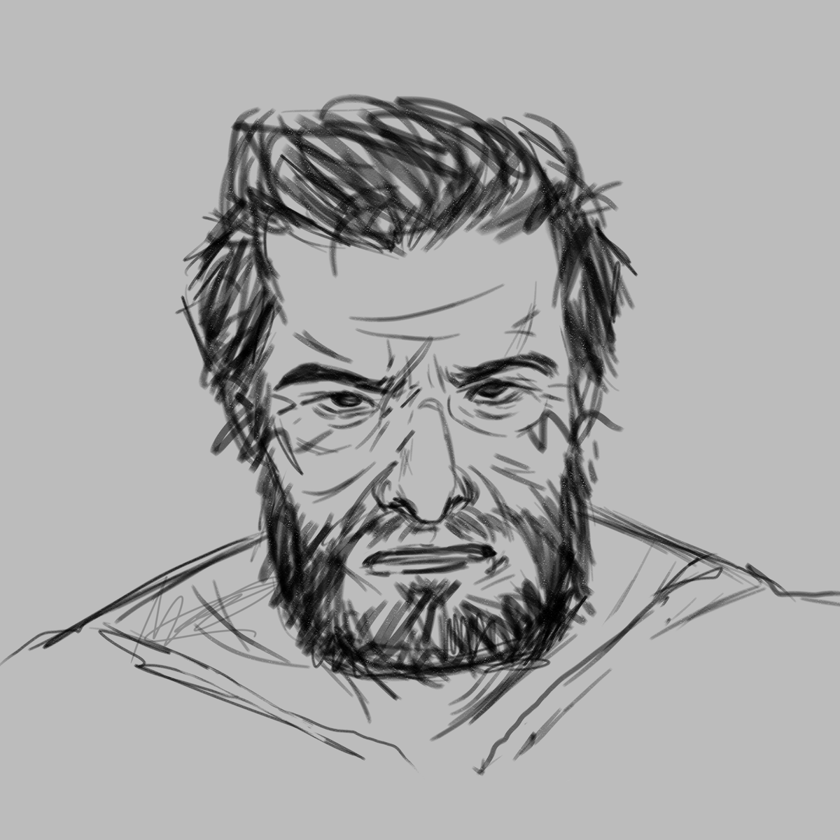 lotutium's tweet photo. I lied abt the next drawing I'm sorry.. #Wolverine #oldmanlogan #loganhowlett #xmen #Logan2017 #xmenfanart #sketch https://t.co/vxiNmPoyMK