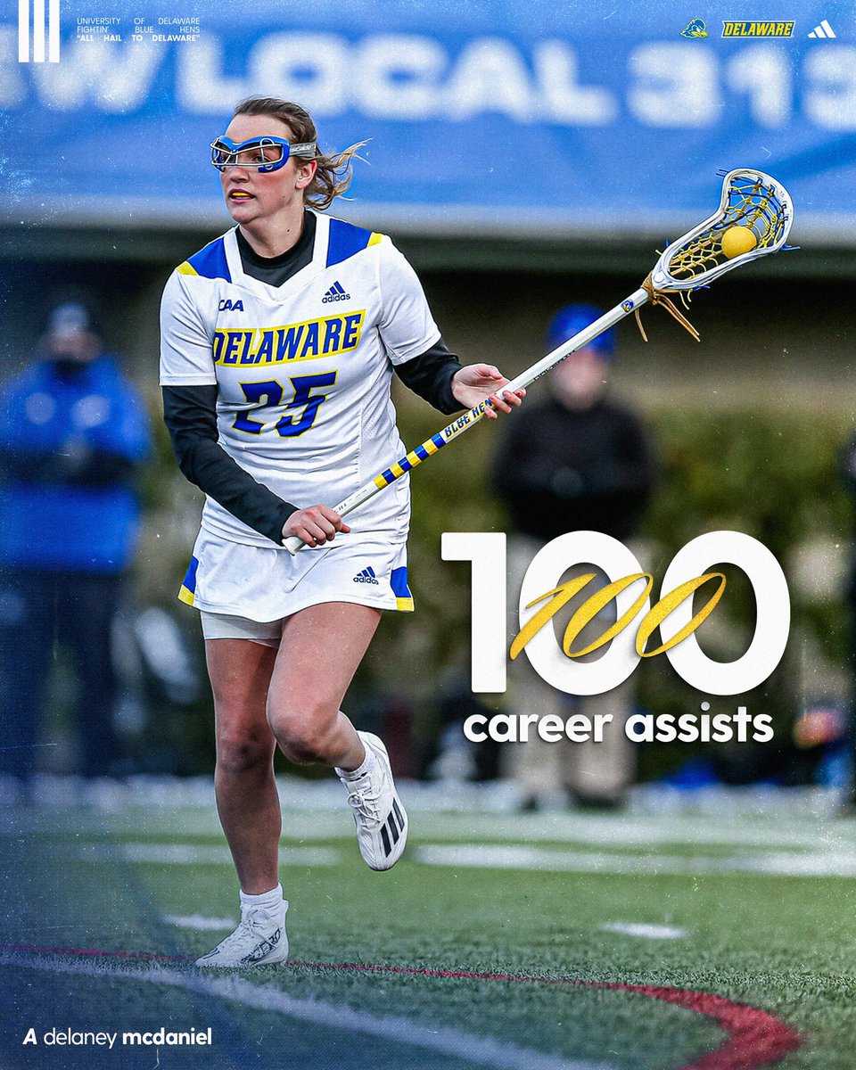 DelawareWLAX's tweet photo. One of three in program history to ever do it 💯 https://t.co/kKKUnzz3Ui