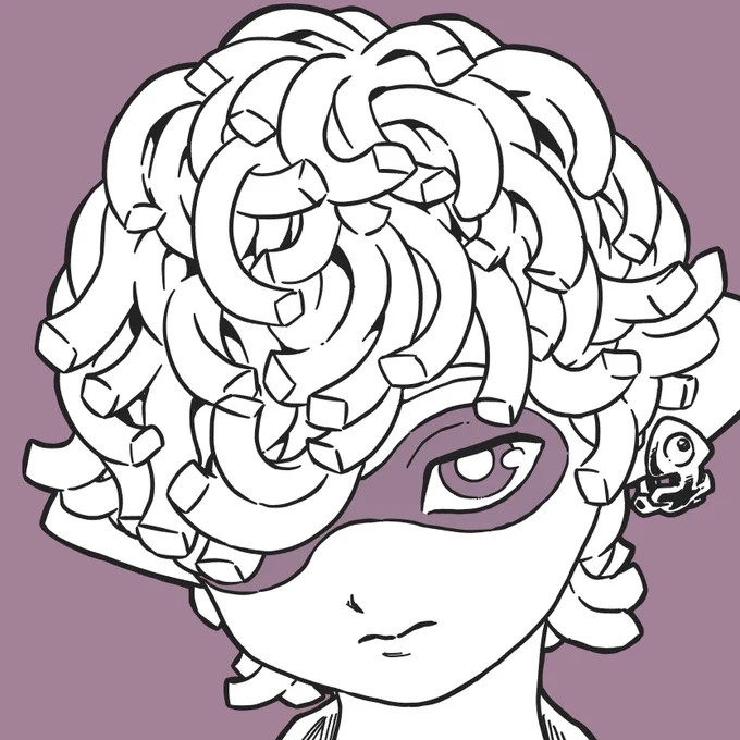 前に描いたイカくん 