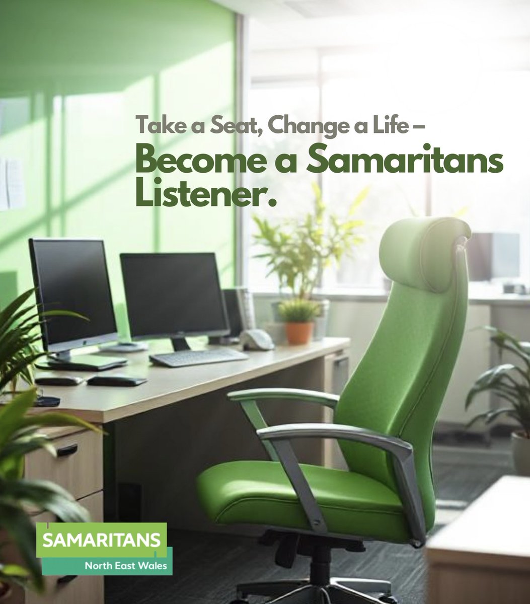 Samaritans of Rhyl and North East Wales (@samaritansrhyl) on Twitter photo We’re recruiting at our Samaritans Rhyl Branch! If you are a good listener, open-minded and non-judgemental, and keen to help others, maybe becoming a Samaritans listening volunteer is for you. If you would like more information please email:
rhyl.branchrecruitment@samaritans.org We’re recruiting at our Samaritans Rhyl Branch! If you are a good listener, open-minded and non-judgemental, and keen to help others, maybe becoming a Samaritans listening volunteer is for you. If you would like more information please email:
rhyl.branchrecruitment@samaritans.org
