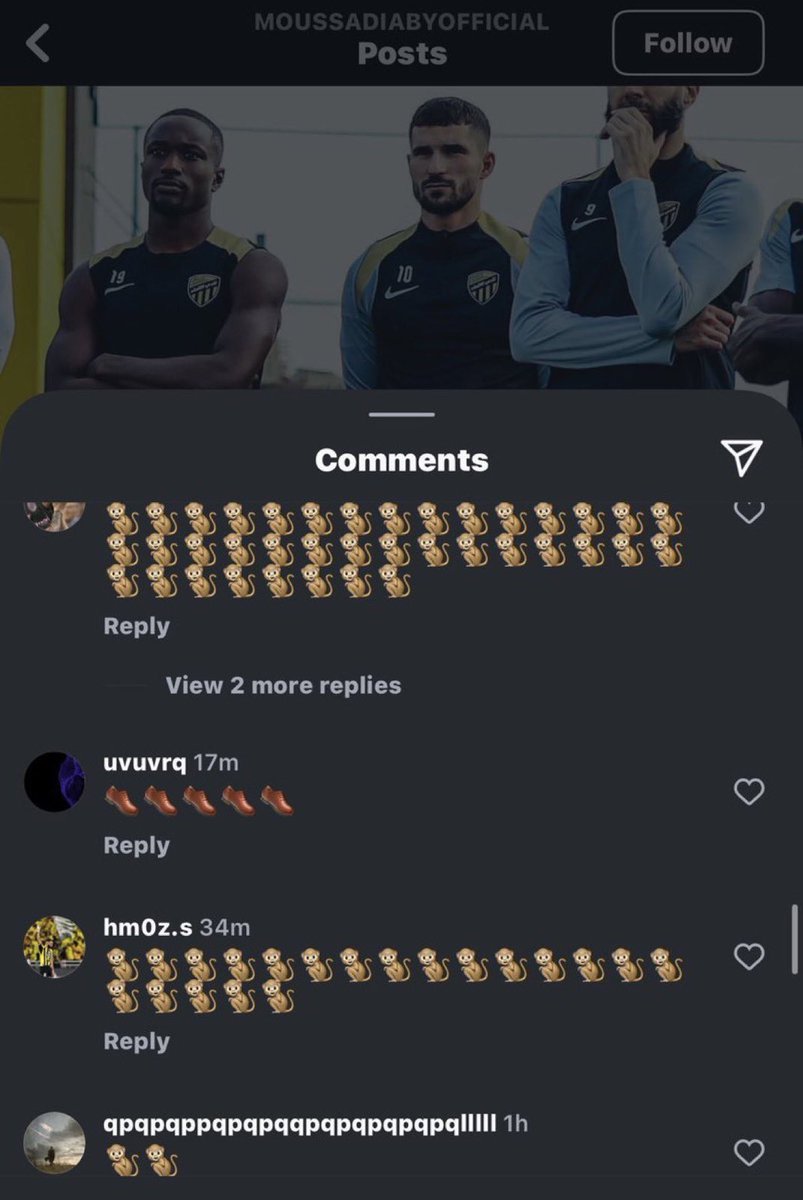 Moussa, Al-Ittihad fans respect you. Those supporters are not true Ittihadis; they are outsiders trying to create problems between us.
<a href="/MoussaDiaby_19/">Moussa Diaby</a>