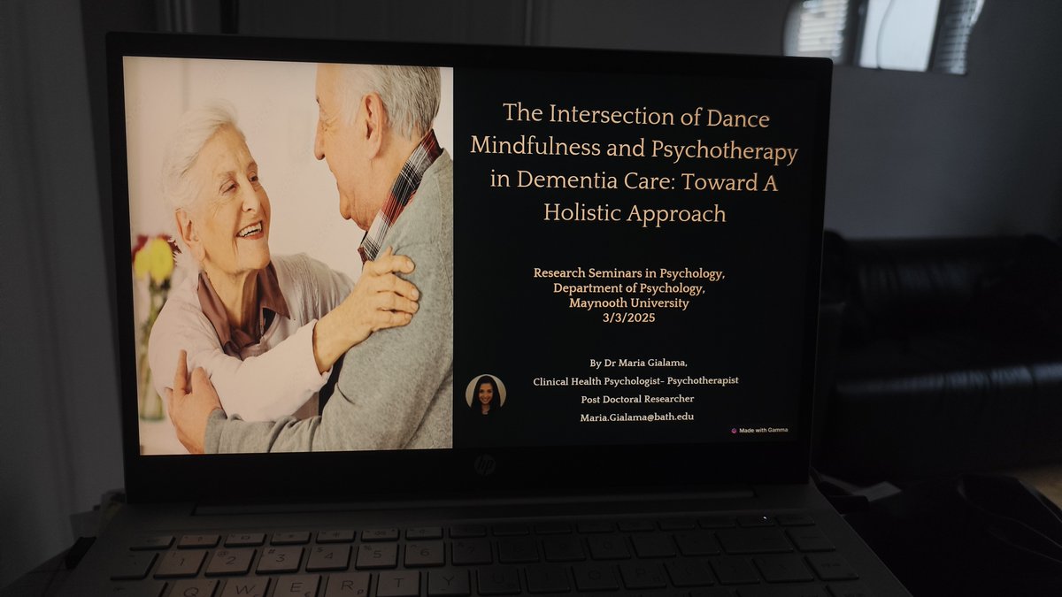 Dr Maria Gialama (@maria_glm) on Twitter photo Feels special to return to <a href="/MUpsychdept/">MU Psychology</a> &share my PhD journey with the next generation of ψ students! I’ll be talking about the mindfulness, dance &psychotherapy program we developed for people with #dementia & their #caregivers. Excited to reflect, reconnect & discuss!🧠💃🎵👩🎓 Feels special to return to <a href="/MUpsychdept/">MU Psychology</a> &share my PhD journey with the next generation of ψ students! I’ll be talking about the mindfulness, dance &psychotherapy program we developed for people with #dementia & their #caregivers. Excited to reflect, reconnect & discuss!🧠💃🎵👩🎓