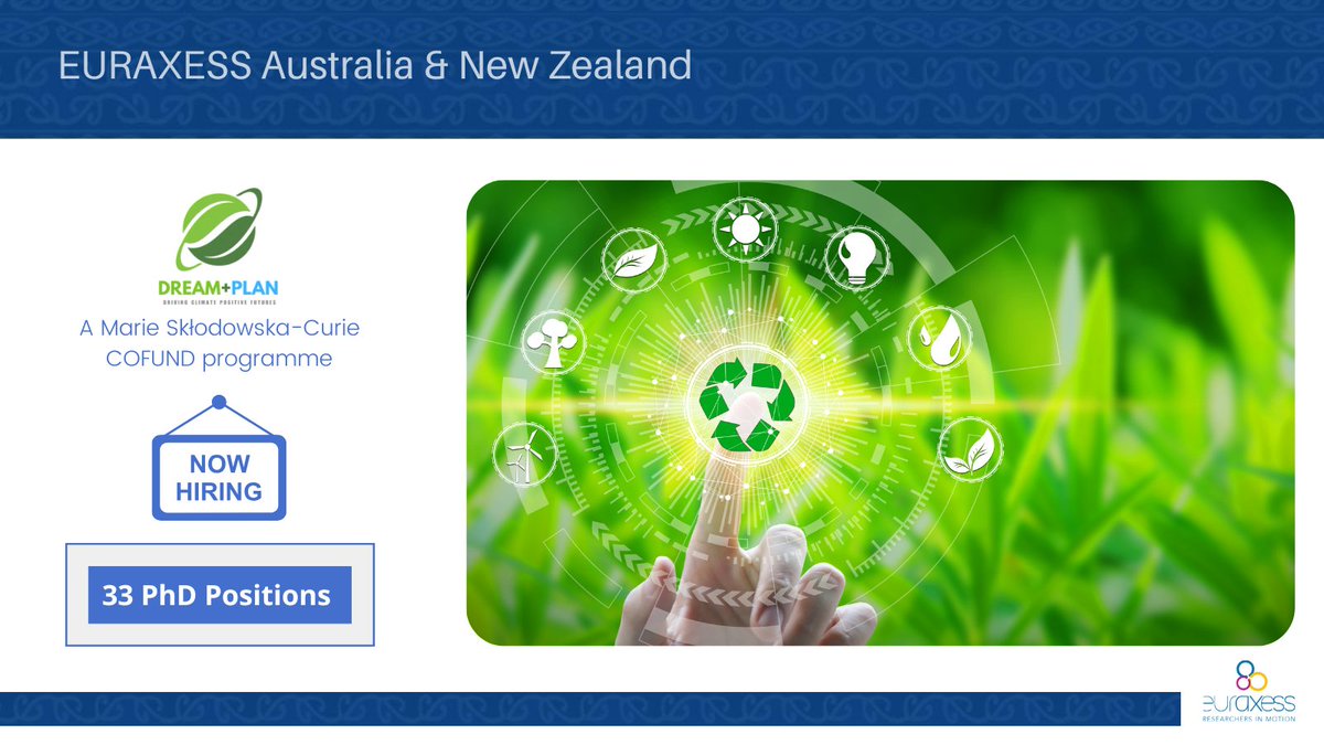 🇪🇺 MSCA COFUND programme - DREAM+PLAN is offering 3️⃣3️⃣ PhD position on climate action (in research areas such as #Sustainability, #Entrepreneurship, #Management, #ChemicalEngineering etc).

🌏 Open for researchers of any nationality - positions across 8 leading universities in