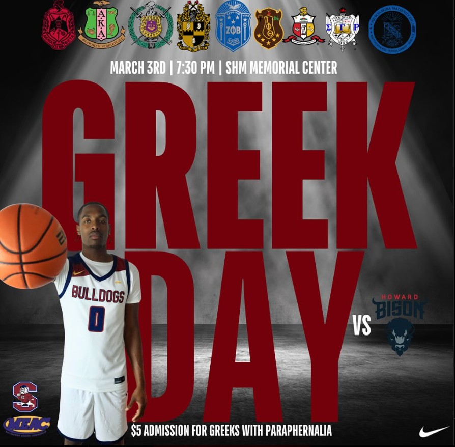 SC State Athletics (@scstateathletic) on Twitter photo BULLDOG NATION! Come Out and Support Your SC State Men’s Basketball Team as They Take on Visiting Howard Monday (March. 3rd) Inside Smith-Hammond-Middleton Memorial Center. For More information Visit scsuathletics.com <a href="/SCStateMBB/">SC State Mens Basketball</a>
#FearTheBite | #bulldogtenacity BULLDOG NATION! Come Out and Support Your SC State Men’s Basketball Team as They Take on Visiting Howard Monday (March. 3rd) Inside Smith-Hammond-Middleton Memorial Center. For More information Visit scsuathletics.com <a href="/SCStateMBB/">SC State Mens Basketball</a>
#FearTheBite | #bulldogtenacity