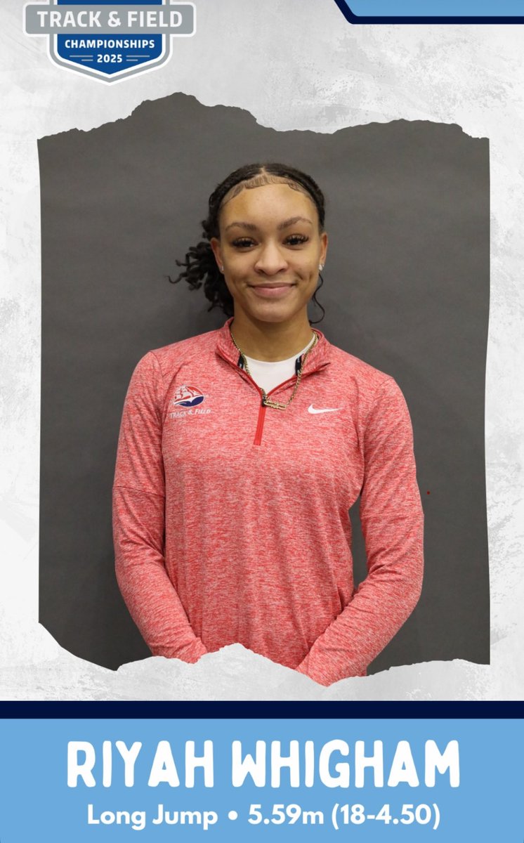 Congratulations to Cedar Track Alum, Zariyah Whigham with her 5th place Finish in the Triple Jump at the PSAC Indoor Championships.