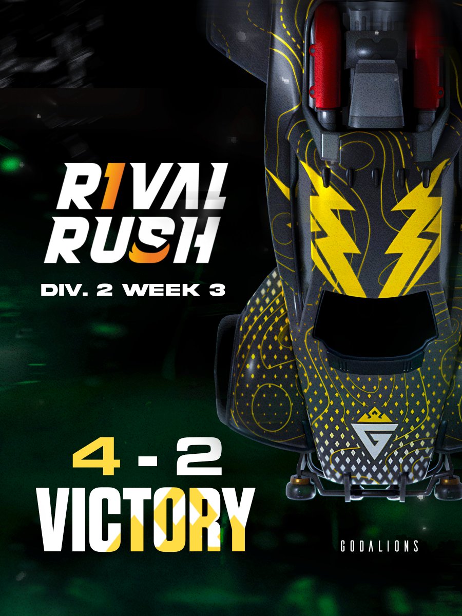Godalions (@godalions) on Twitter photo ๐RIVAL RUSH DIV 2 RESULTS! ๐
Today was yet another incredible game, with all it's ups and downs! Through thick and thin, the team was able to find a win tonight against <a href="/VisionGaming_CH/">VisionGaming Switzerland</a>, ending the match 4-2, Ggwp!
Here's how we currently stand in <a href="/RivalRushRL/">Rival Rush</a> Div2: We won ๐RIVAL RUSH DIV 2 RESULTS! ๐
Today was yet another incredible game, with all it's ups and downs! Through thick and thin, the team was able to find a win tonight against <a href="/VisionGaming_CH/">VisionGaming Switzerland</a>, ending the match 4-2, Ggwp!
Here's how we currently stand in <a href="/RivalRushRL/">Rival Rush</a> Div2: We won
