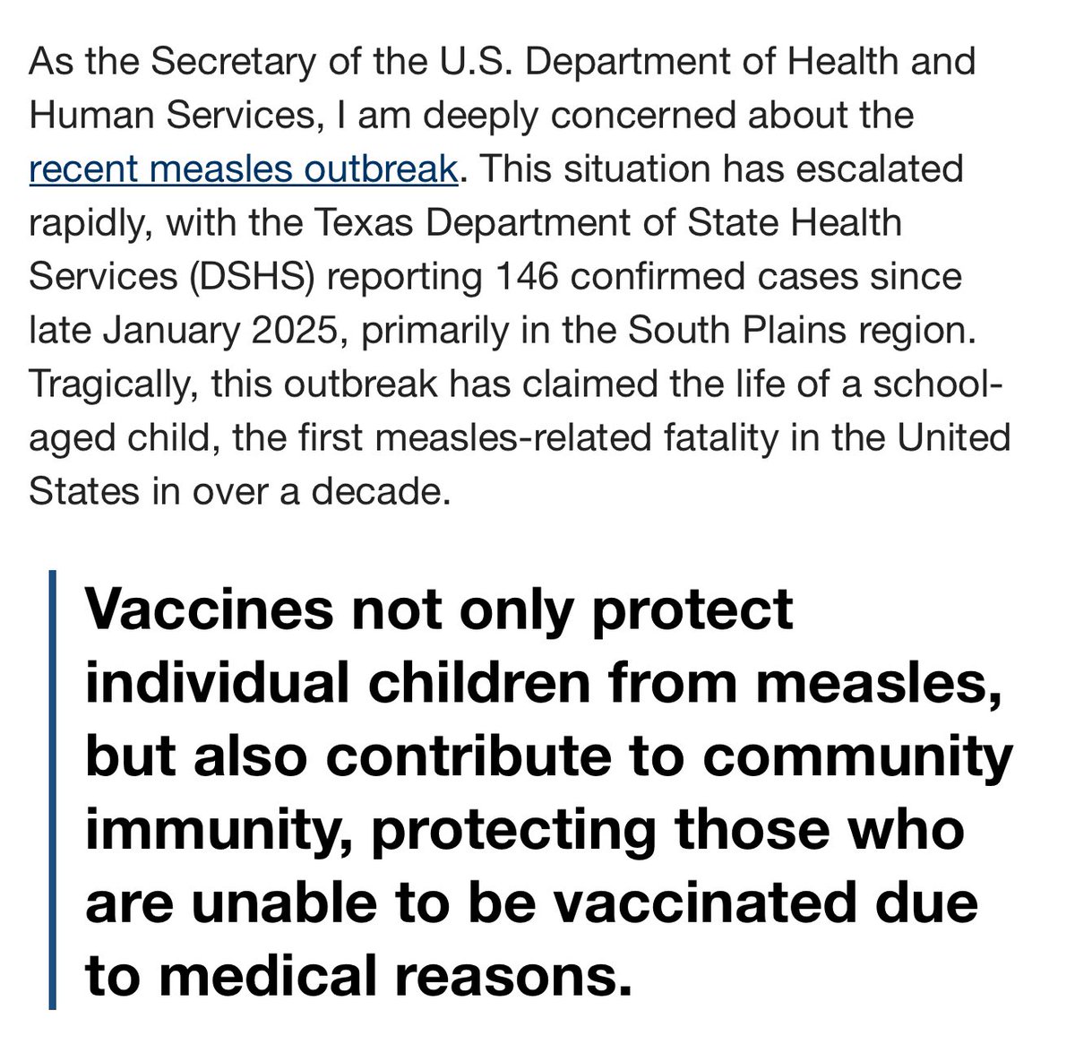 After years of falsely claiming that MMR vaccines cause autism, RFK Jr. has published a new op-ed on Fox’s website encouraging people to get the vaccine amid a measles outbreak that has already resulted in the death of a school-aged child.