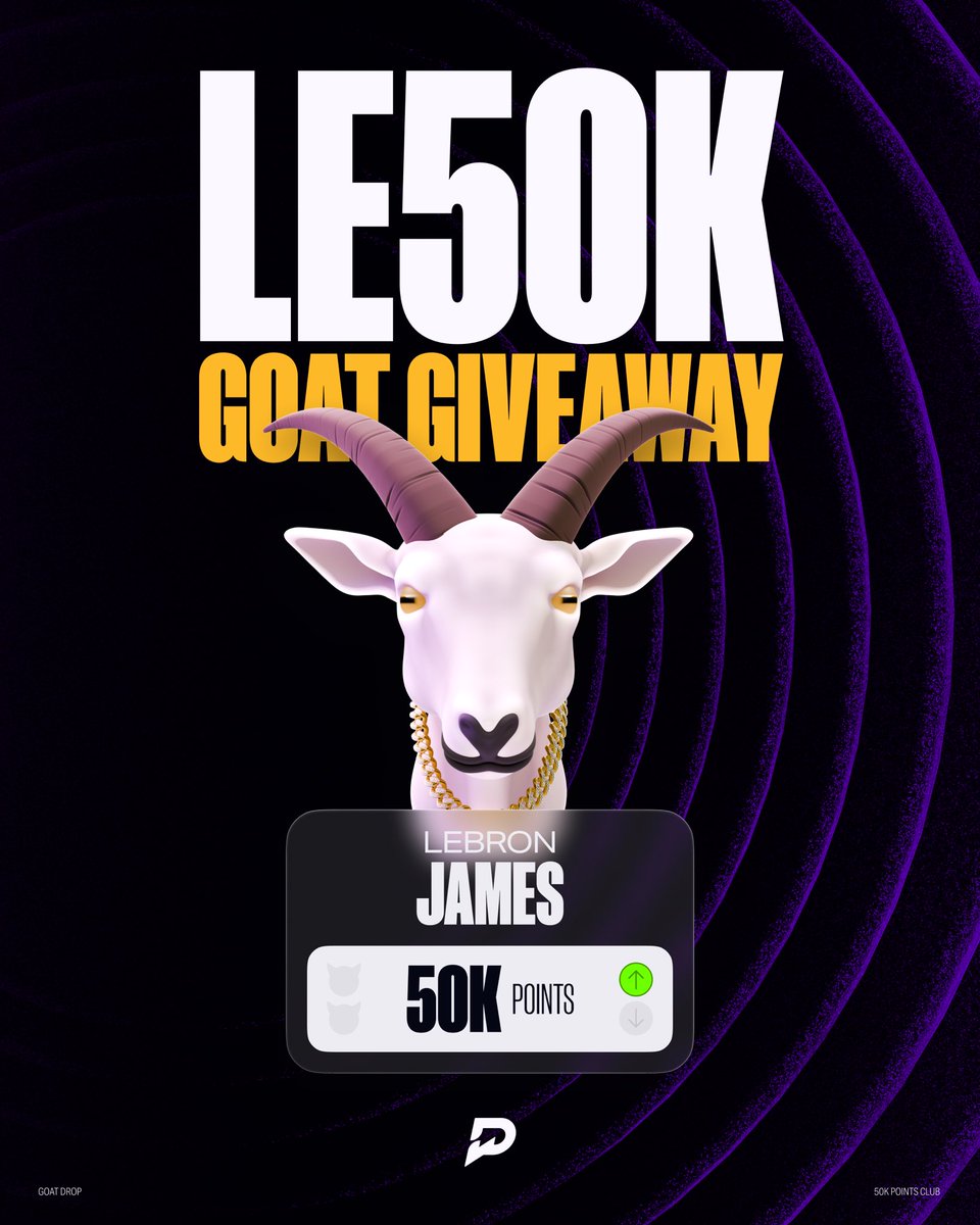 LeGOAT GOES FOR 50K 👑🐐

If LeBron James drops 18 points tonight and hits 50,000 career points, we'll give away 50x Free Lineups to random winners who...

🤝 Follow @prizepicks
👍 Like + RT this post
🏀 Reply with your favorite LeBron meme + #PrizePicks