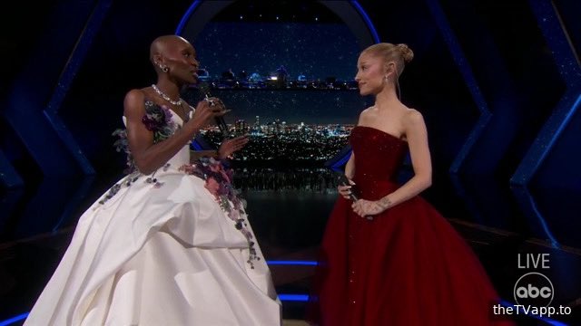 FilmUpdates's tweet photo. Cynthia Erivo and Ariana Grande performing “Defying Gravity” at the #Oscars https://t.co/FzGLmQJRDc