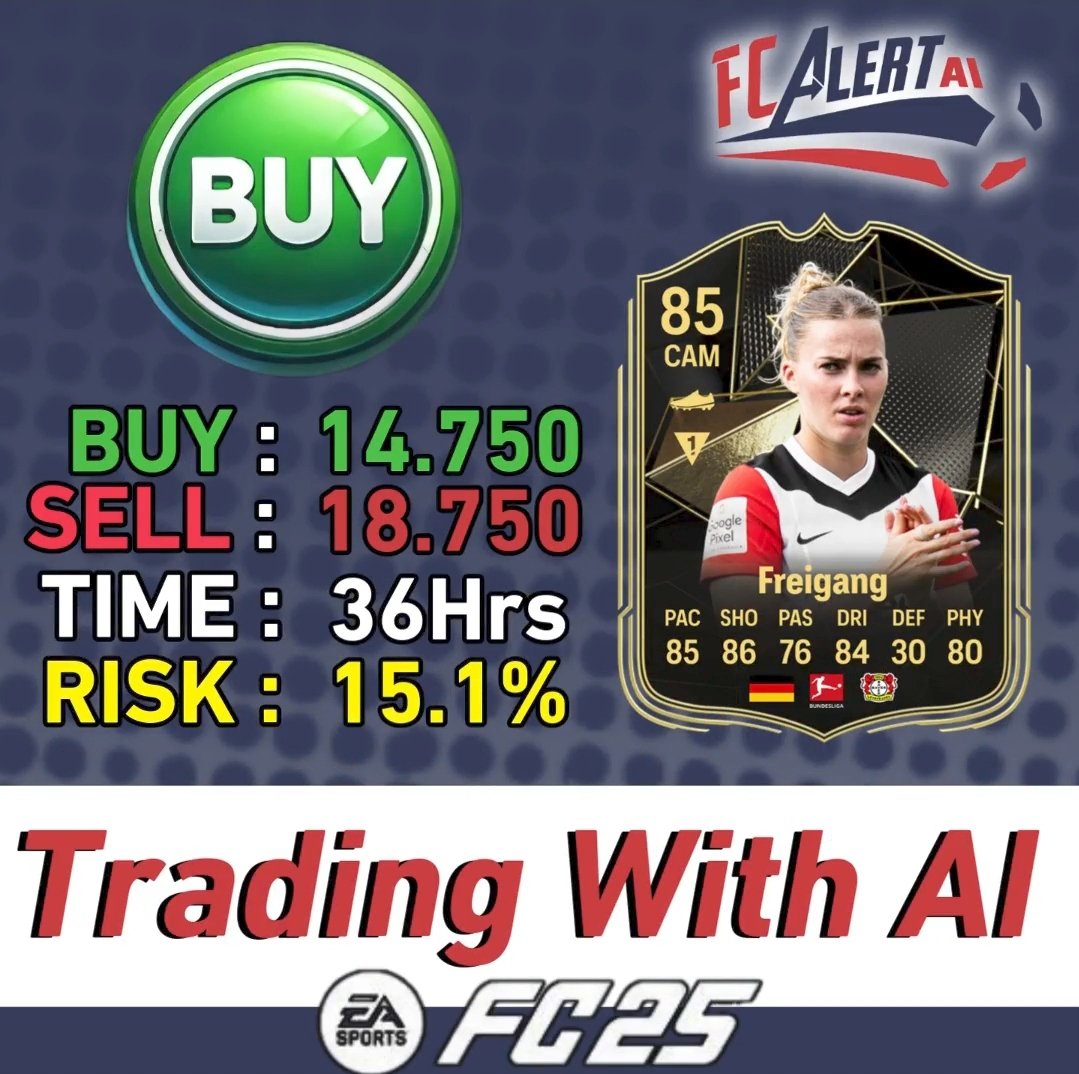 John Sims | EAFC 25 Trader & Coach (@johnsims__) on Twitter photo 💡 NEW!! AI #eafc25 Trades!! 💡
Want extra trade opportunities?
Follow <a href="/FUT_Alert/">FC Alert AI</a> for buy & sell signals! 💡 NEW!! AI #eafc25 Trades!! 💡
Want extra trade opportunities?
Follow <a href="/FUT_Alert/">FC Alert AI</a> for buy & sell signals!