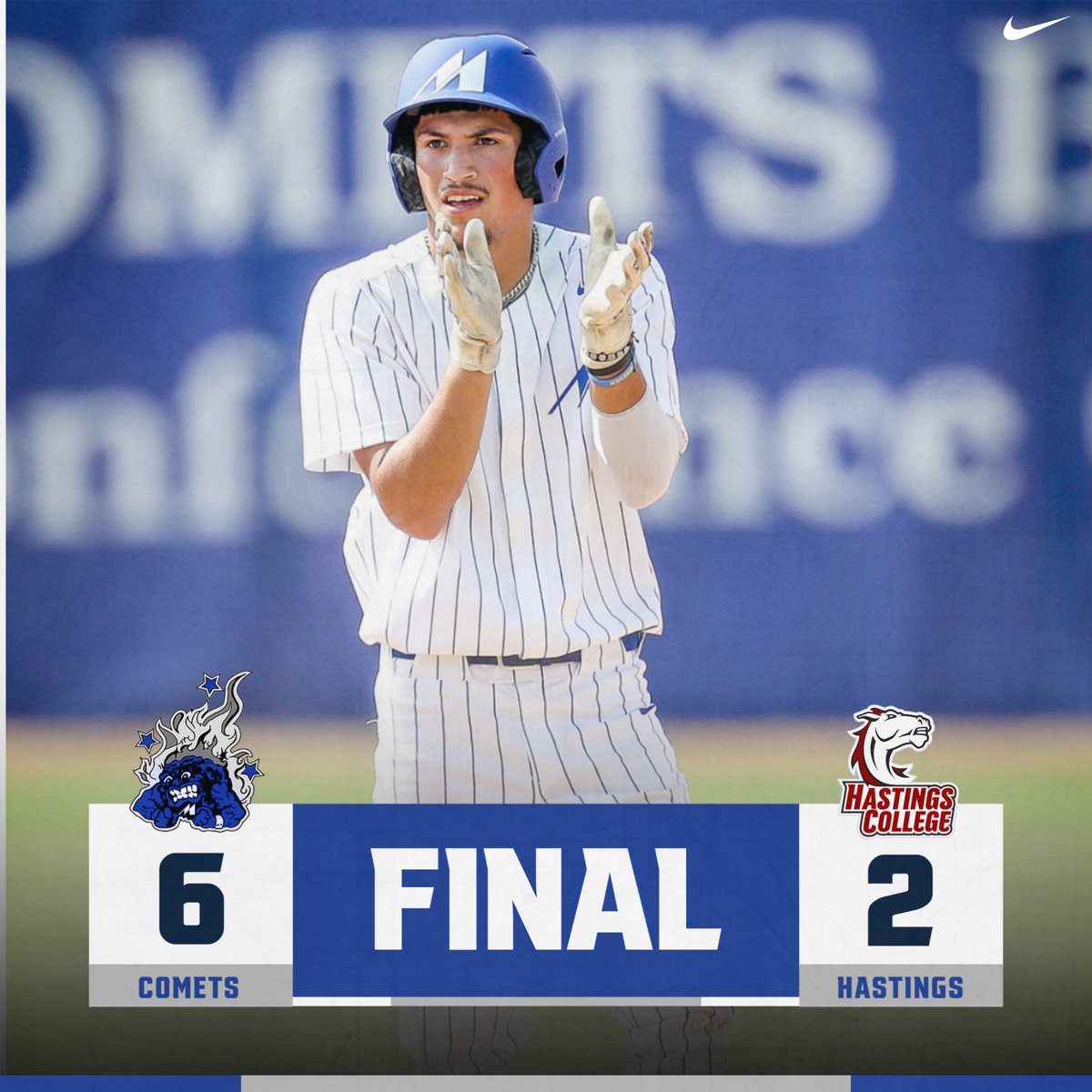 ⚾️| #CometsBSB gets two wins today! They scored 22 runs on 23 hits and finished the series 3-1 against Hastings!