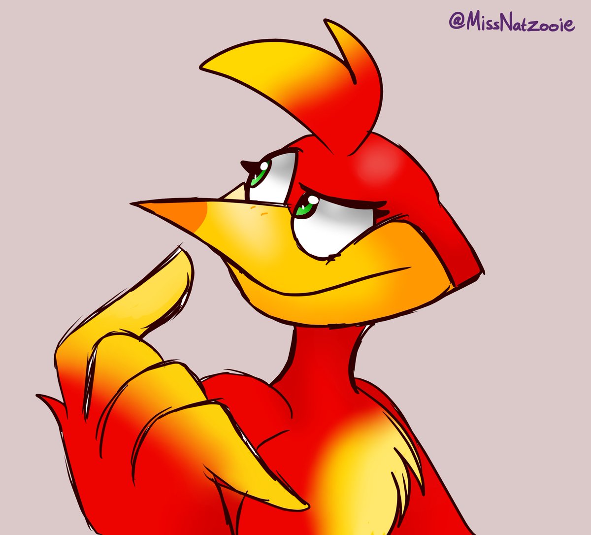 MissNatzooie's tweet photo. Sketched a thinking Kazooie, wonder what's on her mind? 🤔 #BanjoKazooie https://t.co/ERHoQRXg11