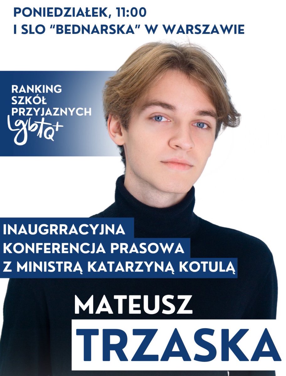 📣 Już dzisiaj o 11:00 wraz z <a href="/KotulaKat/">Katarzyna Kotula</a> inaugurujemy start Rankingu Szkół Przyjaznych LGBTQ+ 2025

📺 Śledźcie nas w Mediach i na naszych profilach <a href="/FGrowSPACE/">Fundacja GrowSPACE</a>