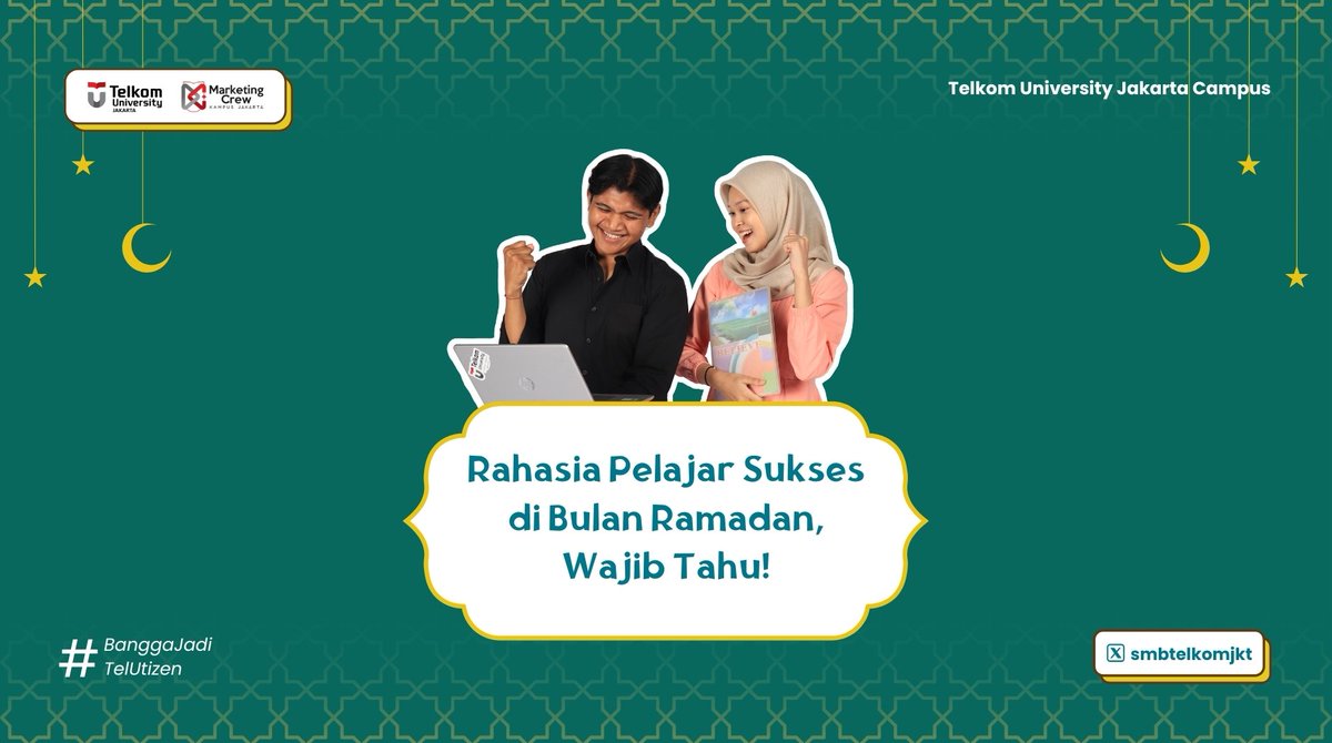 smbtelkomjkt's tweet photo. Hai TelUtizen👋🏻
Ramadan telah tiba! Bulan penuh berkah, tapi juga tantangan buat tetap produktif sambil puasa🌙

Say NO to mager dan gak fokus selama Ramadan!!🙅🏻‍♀️ Yuk, simak Minzen spill rahasia pelajar sukses selama Ramadan biar makin full power, no AFK🤫👇🏻 https://t.co/dkG0HMYARM