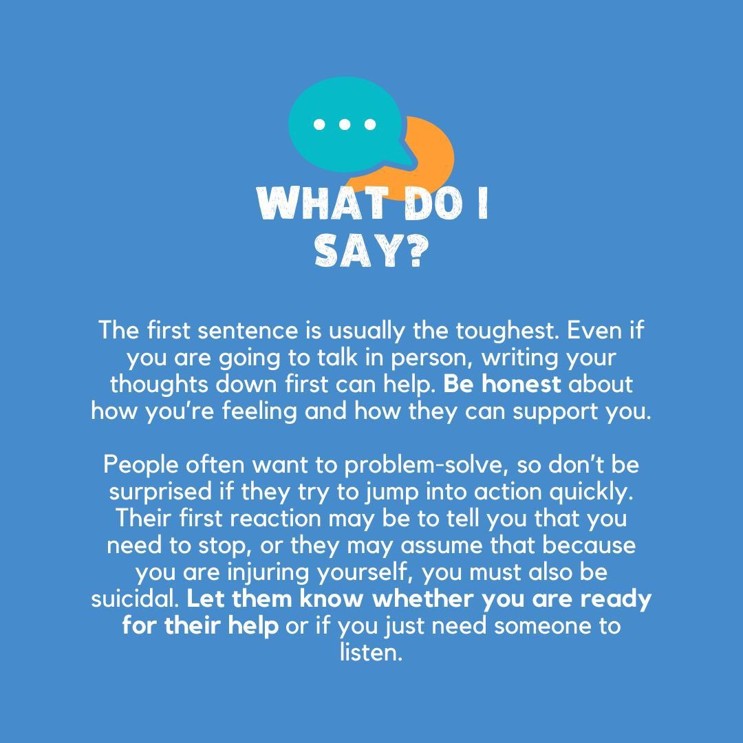 MentalPitch's tweet photo. We’re on Self Injury Awareness Day, you might be thinking about opening up to someone about self-injury. 

Starting that conversation can be hard, but many people feel more supported after talking to someone about it.

This short guide can help you figure out where to start. 🧡 https://t.co/EYZm4bTmbP