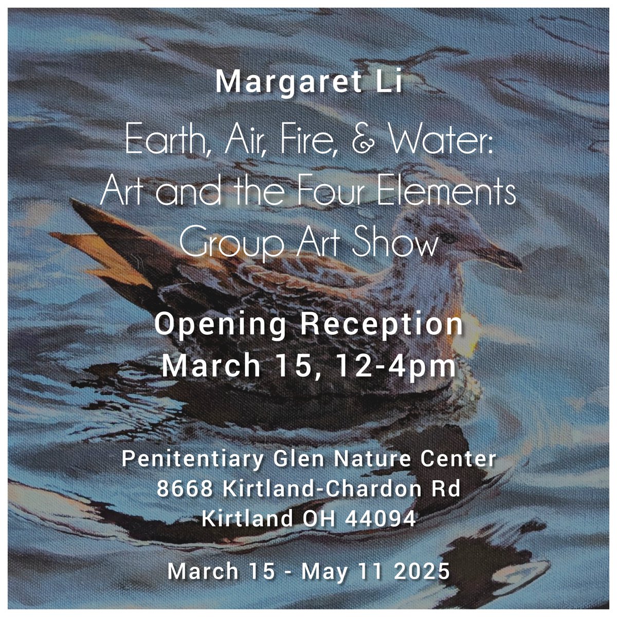 So pumped to be a part of the "Earth, Fire, &amp; Water: Art and the Four Elements" group Art Show at the Penitentiary Glen Nature Center! Stop by for the reception March 15, 12-4pm 🩷✨