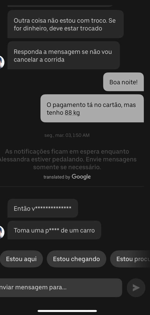 lopesdoug_'s tweet photo. Sendo muito bem tratado nas corridas da  @Uber_Brasil https://t.co/5knrpHNlct