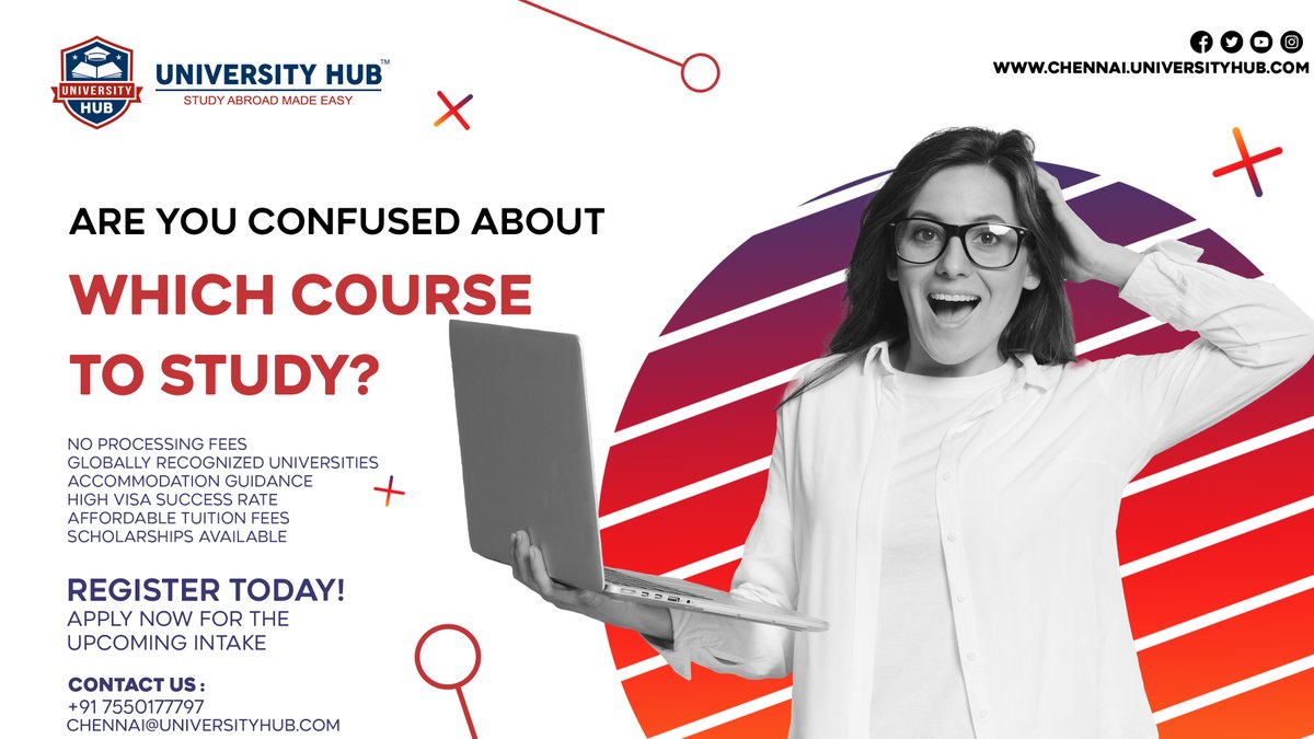 UniversityHUB01's tweet photo. Your Pathway to Study, Work &amp; Settle in the US.
📩 Have any questions? Our friendly admissions team is here to assist you every step of the way. Contact us via email or phone
📞Call us: +91 7550177797
🌐Visit: https://t.co/Pv4VfiFQNB
📩Mail us: chennai@universityhub.com https://t.co/YHre6qqIxp