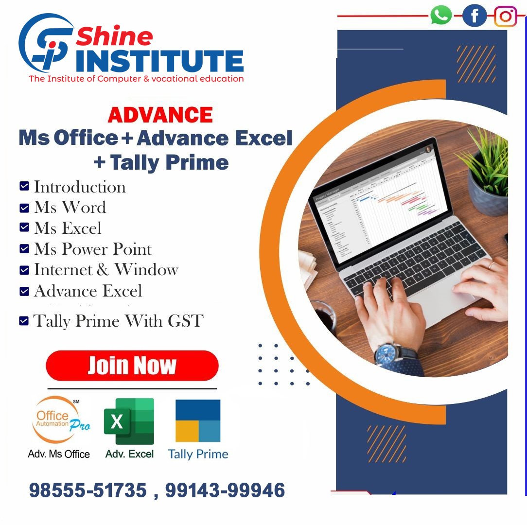 SHINEINSTITUTEP's tweet image. Master MS Office and Tally Prime! Get the essential skills to thrive in the digital world. Join us today! 📚💻
.
.
#MSOfficeTraining #ExcelExperts #TallyPrime #CareerSkills #SkillDevelopment #AdvancedExcel#OfficeAutomation