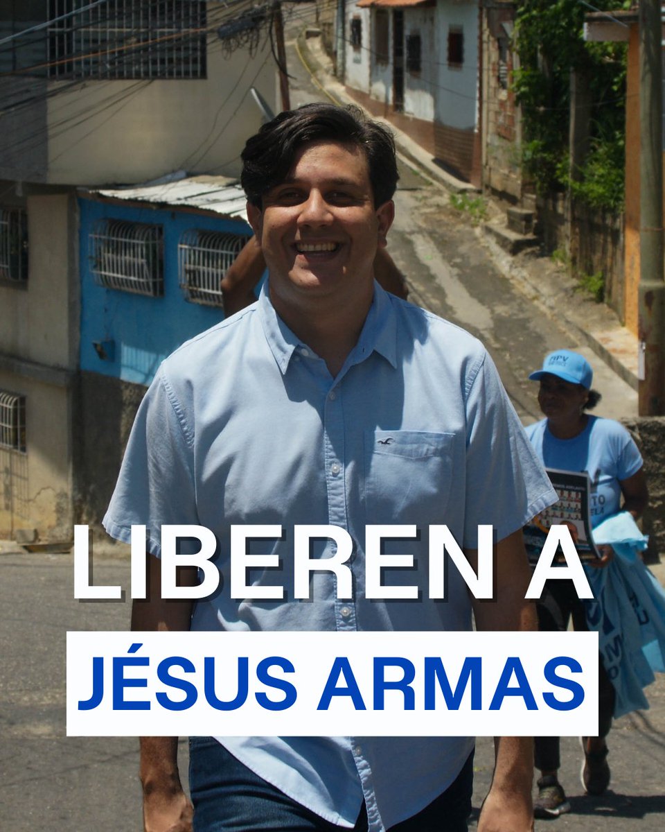 ¿Quién es Jesús Armas y por qué lo detuvieron?
 📌Activista, defensora de DDHH y servidor público. 
📌Exconcejal de Caracas (2013-2018). 
📌 Becario Chevening y Obama Fellow. 
📌 Su único delito: querer una Venezuela libre. #LibertadParaJesús #FreeJesus #LiberenAJesusArmas