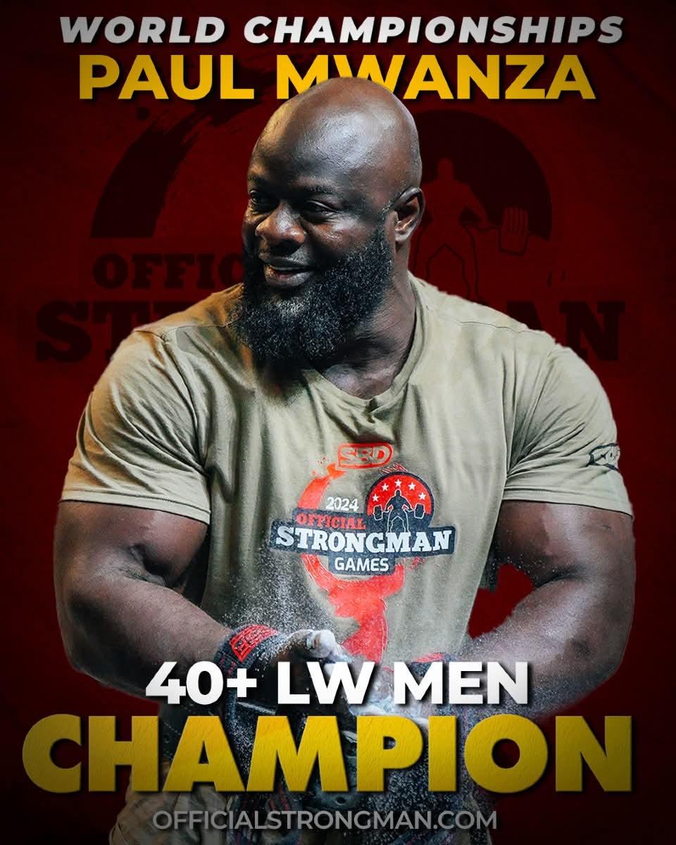 Back to Back Strongman World Champion 🏆🙌🏿 Paul Mwanza, he did in 2024 and now 2025. Minted Gold gold 🥇 and this is the true definition of Zambia KuChalo 🇿🇲. It's never easy an African particularly a Zambian.